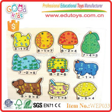 hot new products 2015 wooden number puzzle for children